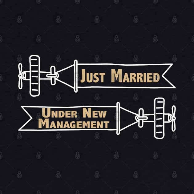 Just Married Under New Management Airplane by mstory